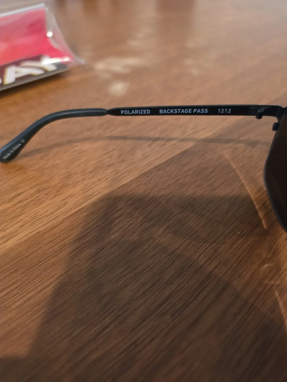 Quay Australia Black Polarized Backstage Pass Sunglasses With Black Lenses